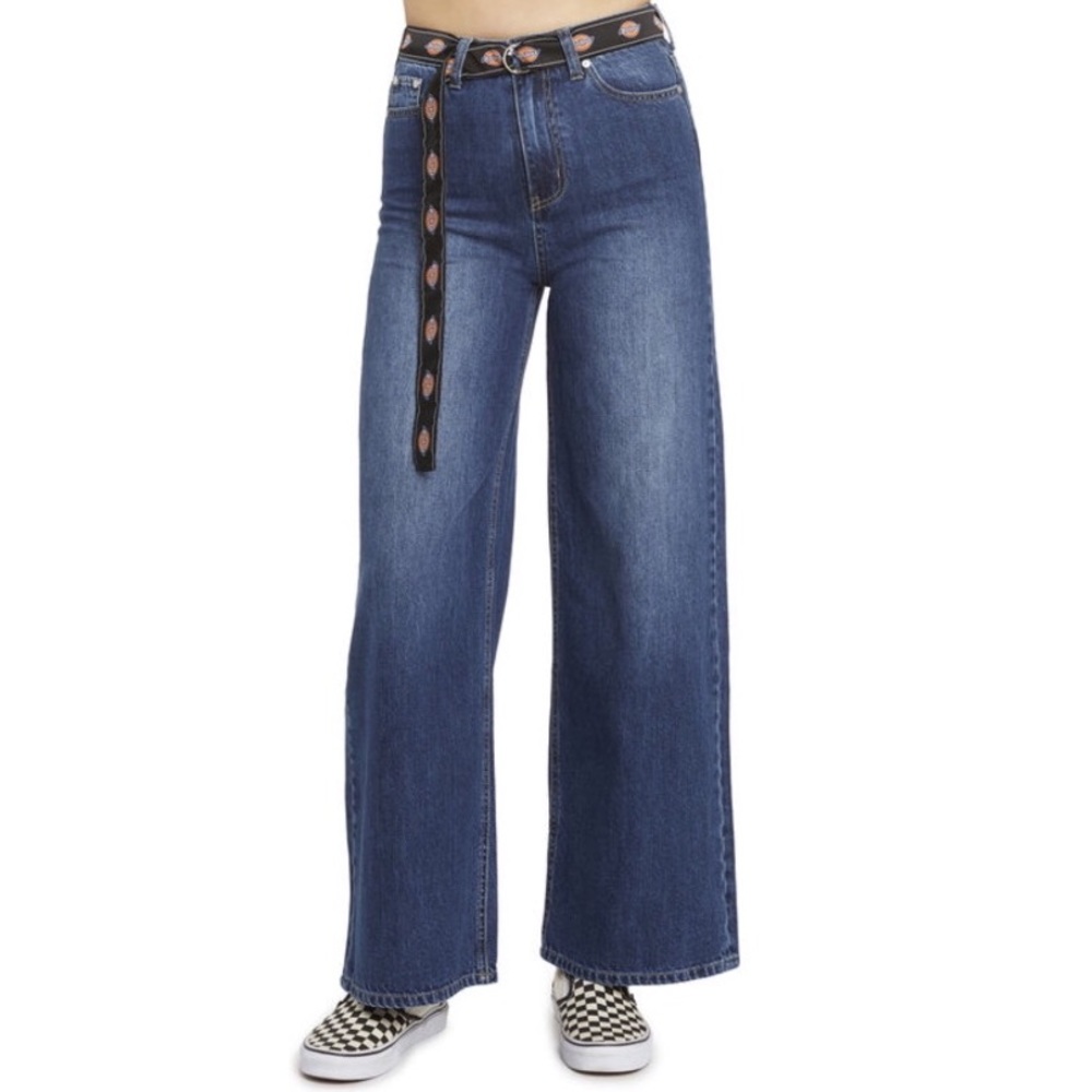 Dickies Girl HighRise Wide Leg Skater Jeans & Belt